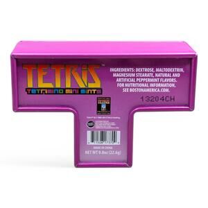 Vintage Tetris Tetrimino Mini Mint Purple T Shaped Tin